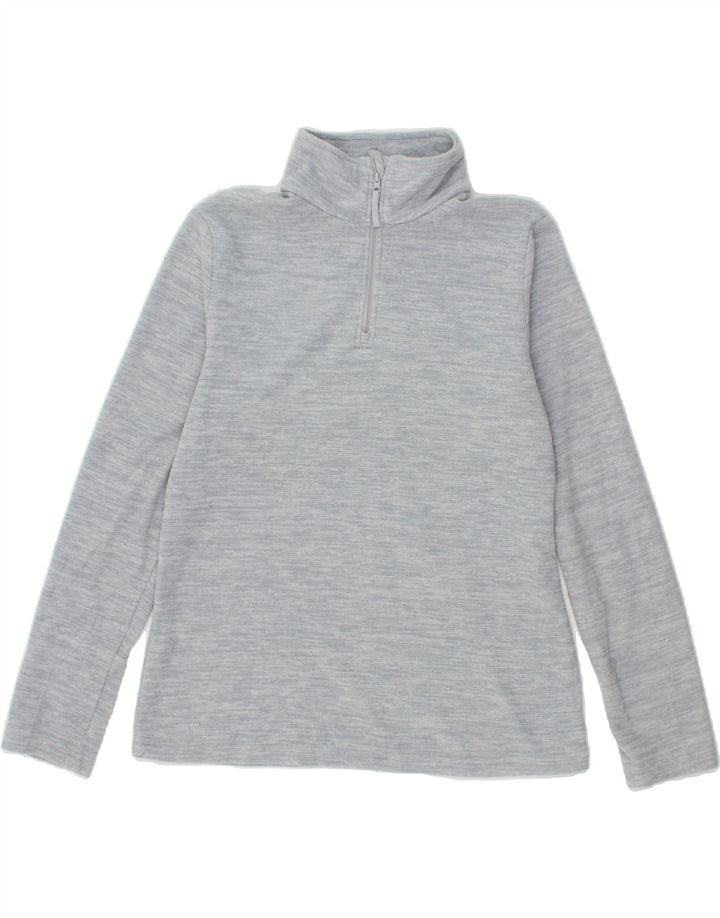 MOUNTAIN WAREHOUSE Womens Zip Neck Fleece Jumper UK 12 Medium  Grey Vintage Mountain Warehouse and Second-Hand Mountain Warehouse from Messina Hembry 
