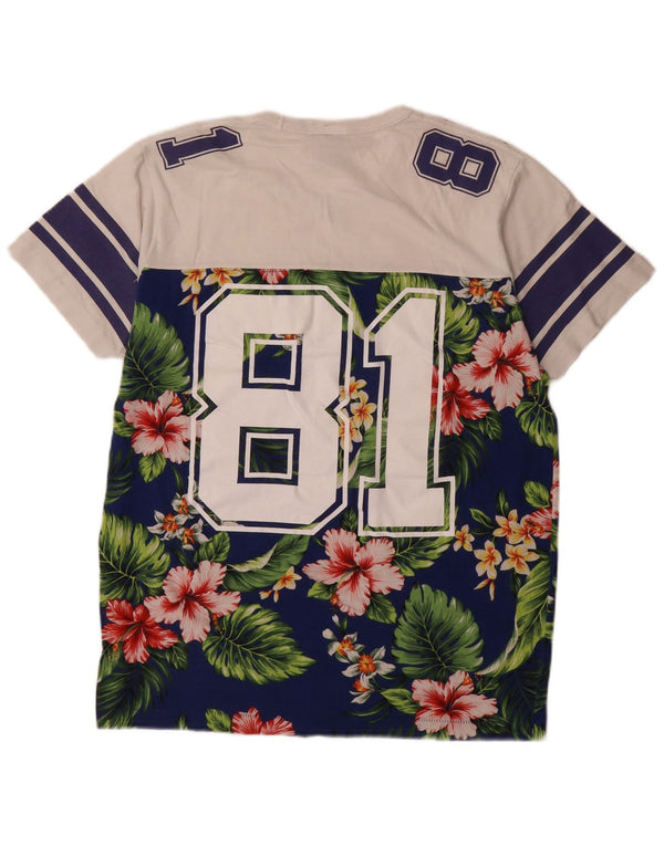 T-shirt grafica da uomo Franklin Marshall Top grande floreale multicolore