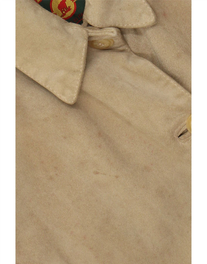 Vintage Damen Wildlederjacke IT 46 Großes Beige Leder