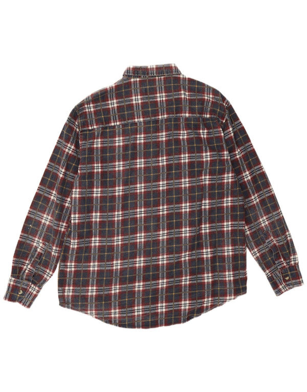 Cotton Club Herre flannelskjorte str. 41/42 Large Navy Blue Check