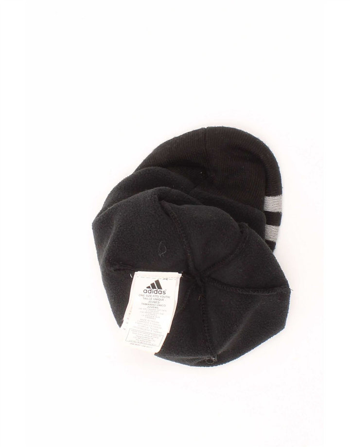 Czapka chłopięca Adidas Beanie w jednym rozmiarze, czarna, poliestrowa w paski