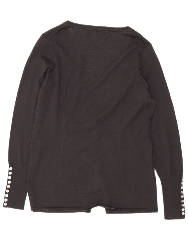Conte of Florence Dame Regular Fit Cardigan Sweater UK 12 Medium Brown