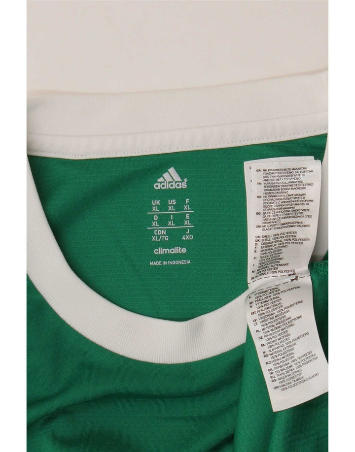 T-shirt Adidas Climalite da uomo Top XL poliestere verde