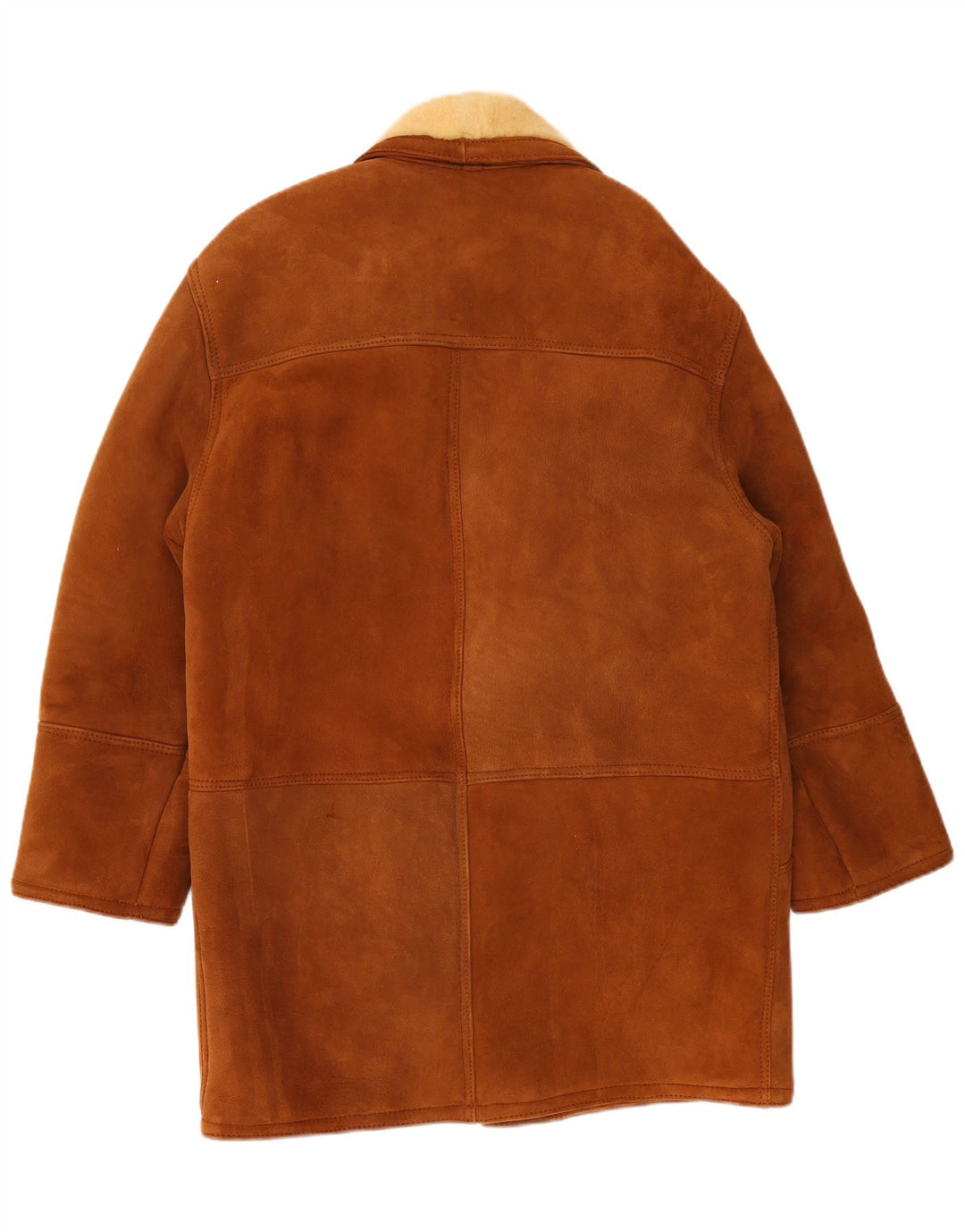 Vintage Mens Shearling Jacket UK 40 Large Brown Shearling