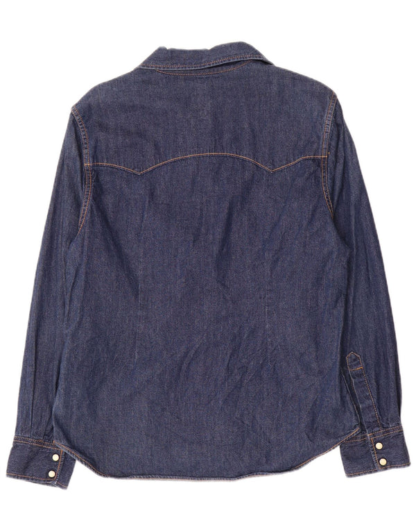 Lee Chemise en jean à manches longues pour femme, coupe régulière, UK 18 XL, bleu marine, coton