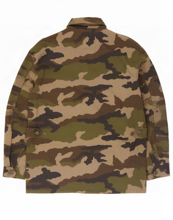Brandit Mens Military Jacket UK 44 2XL Green Camouflage Cotton Army