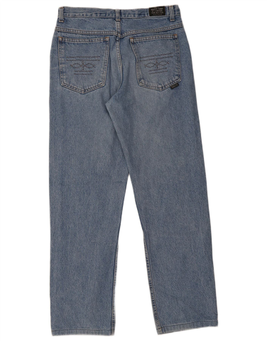 Benetton Mens Straight Jeans IT 46 W33 L30 Blue Cotton