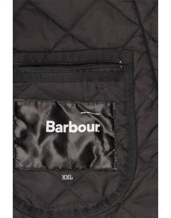 Barbour Herre Quiltet Jakke UK 44 2XL Sort Polyamid
