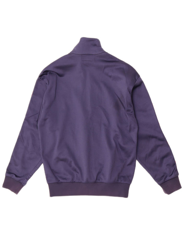 Asics Mujer Graphic Chándal Top Chaqueta IT 44 Medio Azul Marino Poliamida