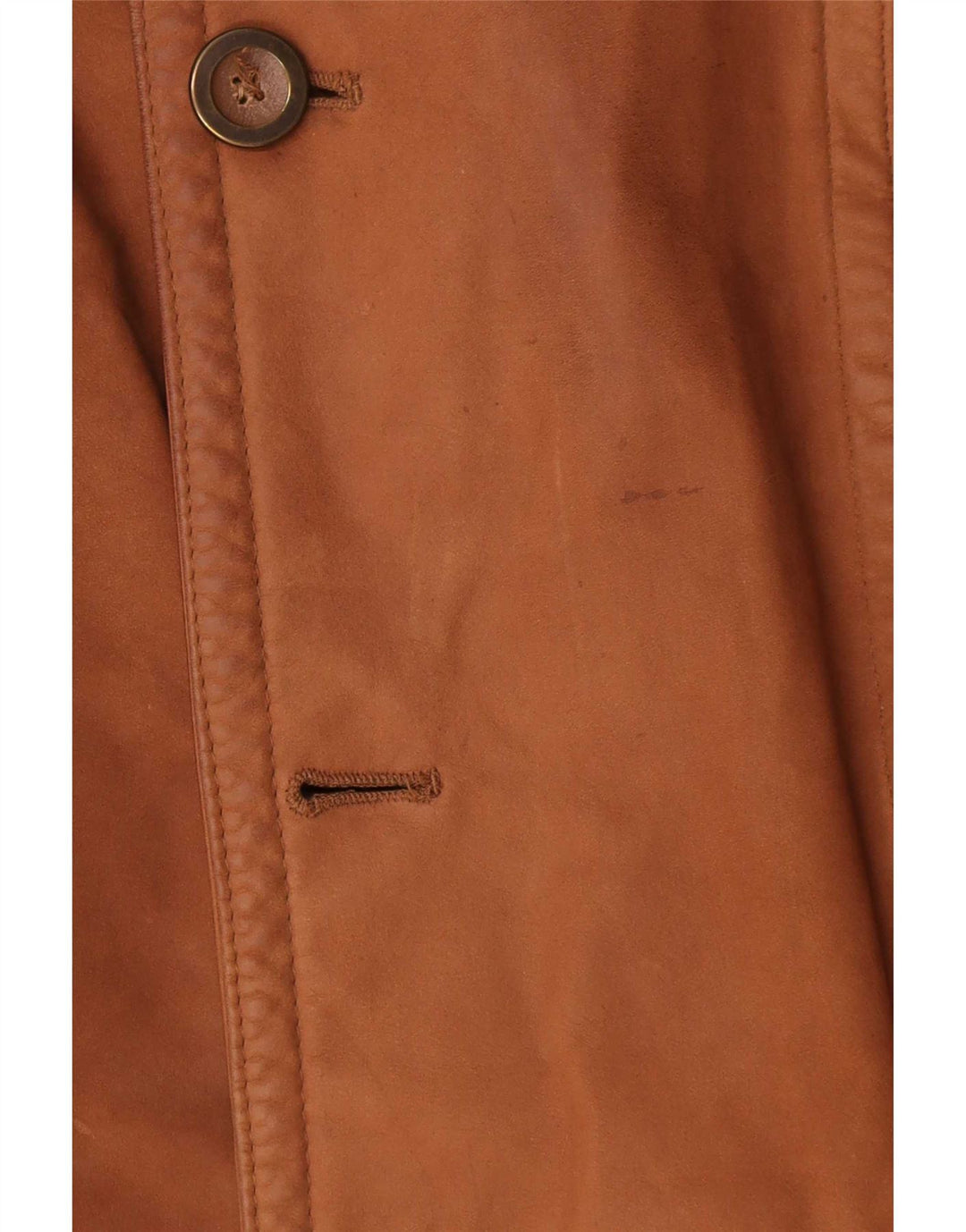 Vintage Mens Leather Coat UK 40 Large Brown