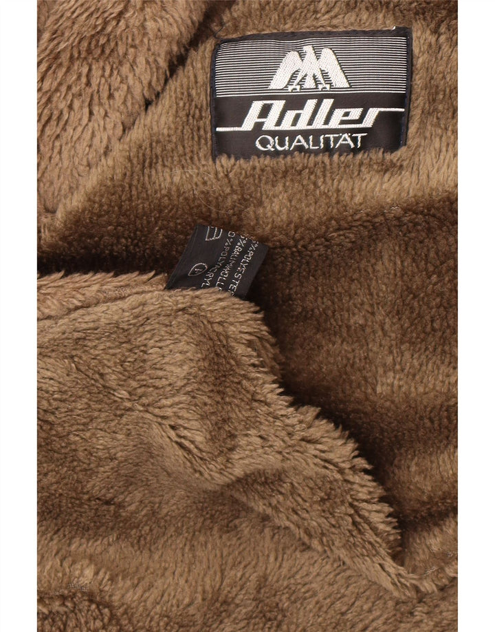 Adler Mens Adler Shearling Parka Jacket IT 48 Medium Brown Polyester