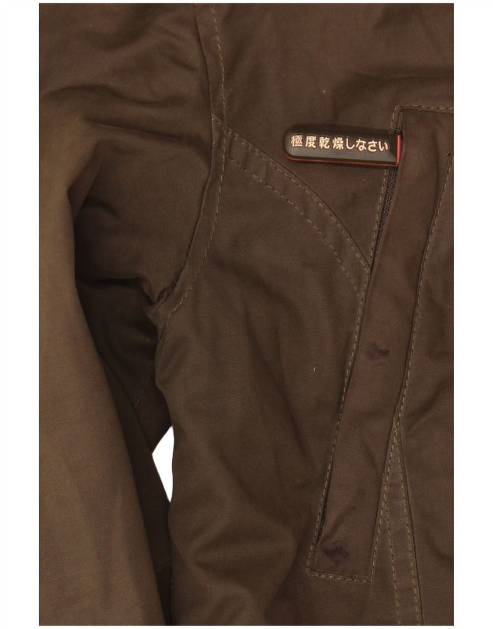 Superdry Chaqueta Cortavientos Con Capucha Para Mujer UK 44 Poliéster Caqui Mediano