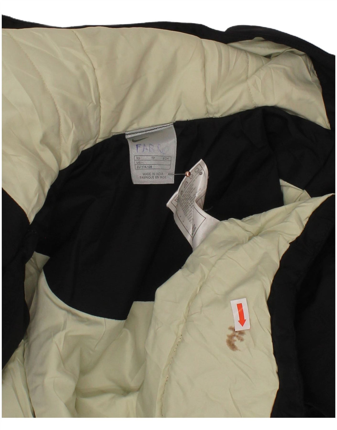 Jachetă căptușită cu glugă NIKE băieți 6-7 ani XS poliester negru