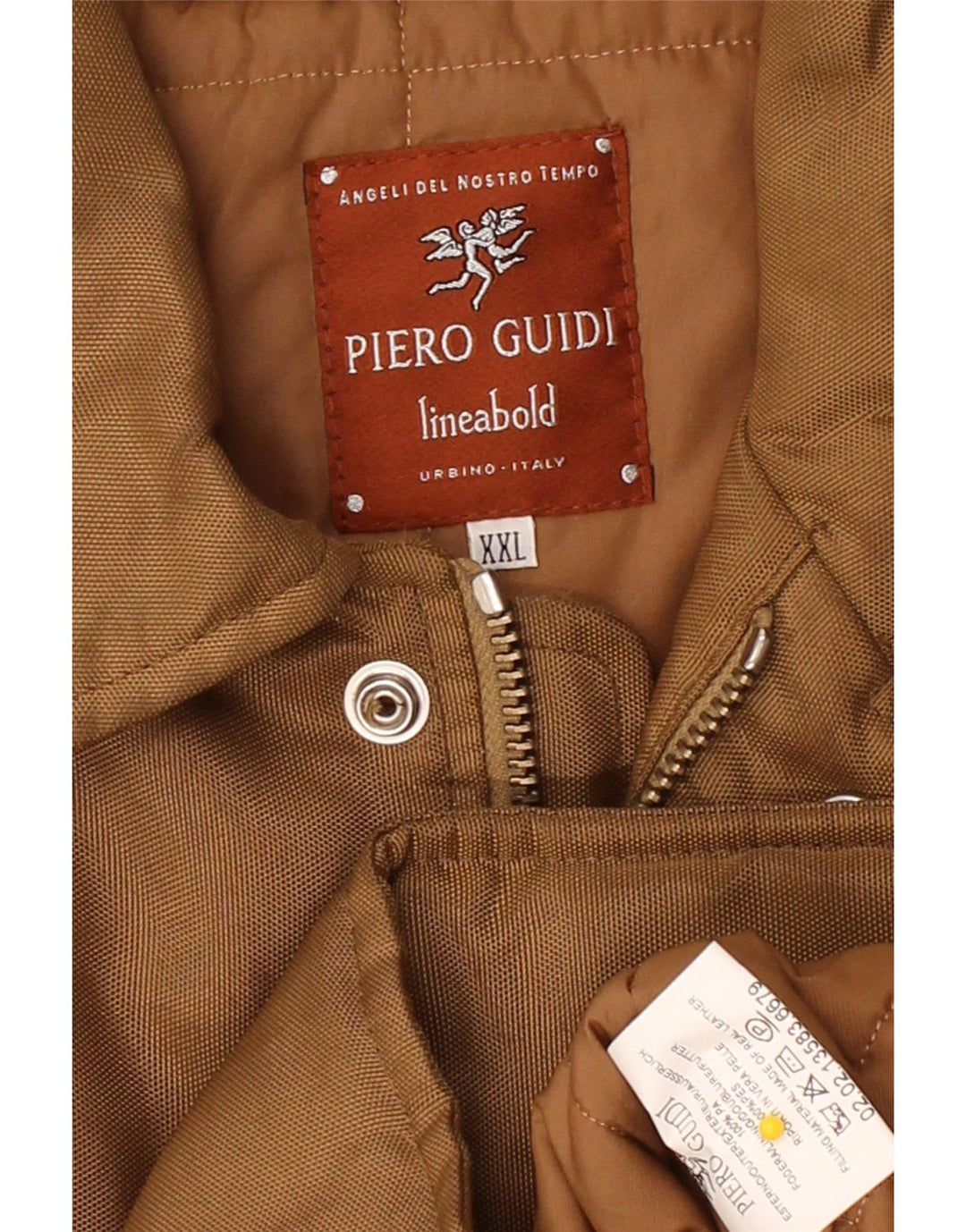 PIERO GUIDI Mens Bomber Jacket UK 44 2XL Brown Polyamide Vintage Piero Guidi and Second-Hand Piero Guidi from Messina Hembry 