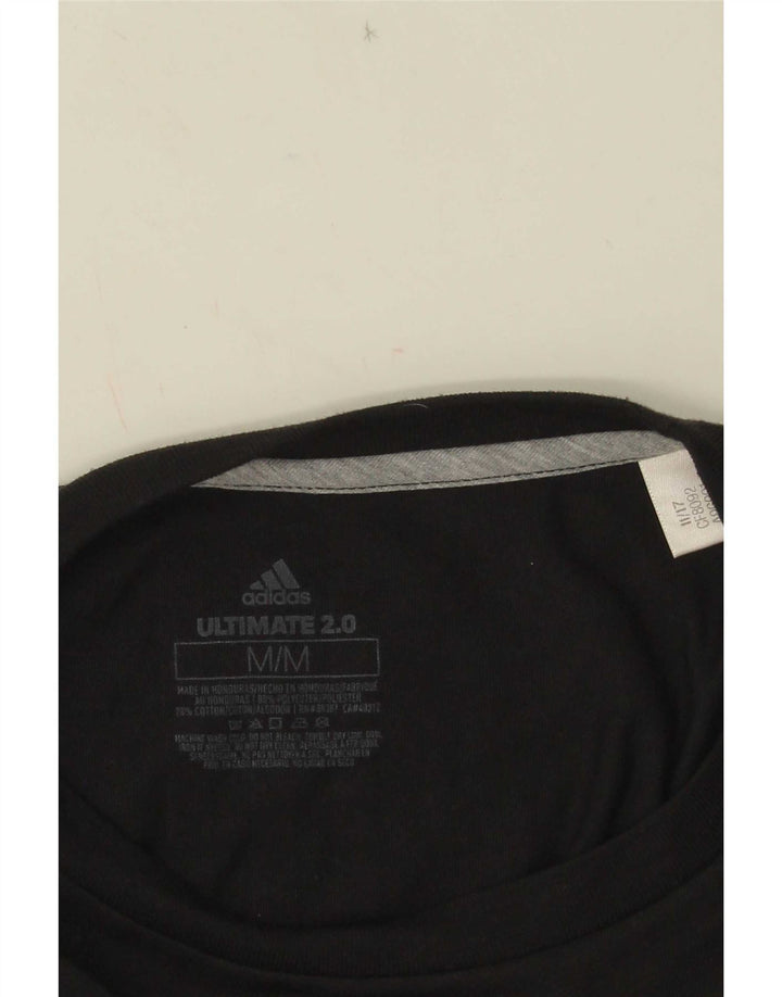 Canottiera grafica Adidas da donna a tre strisce UK 12 poliestere nero medio
