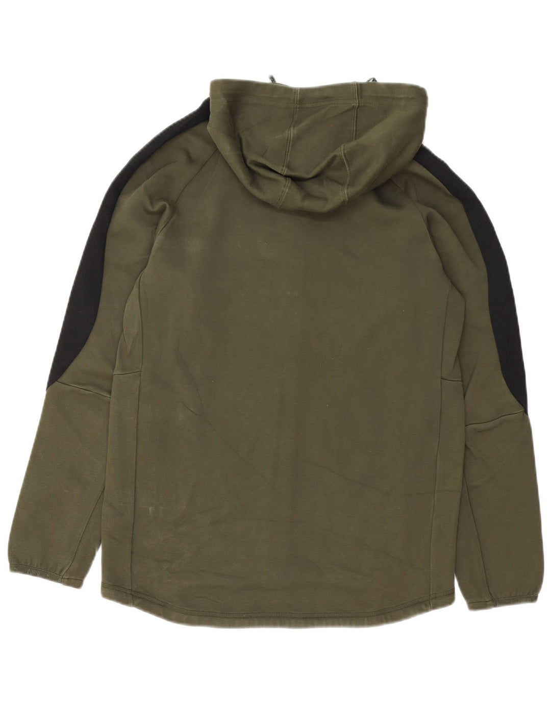 Puma Mens Zip Hoodie Sweater Medium Green Colourblock Cotton