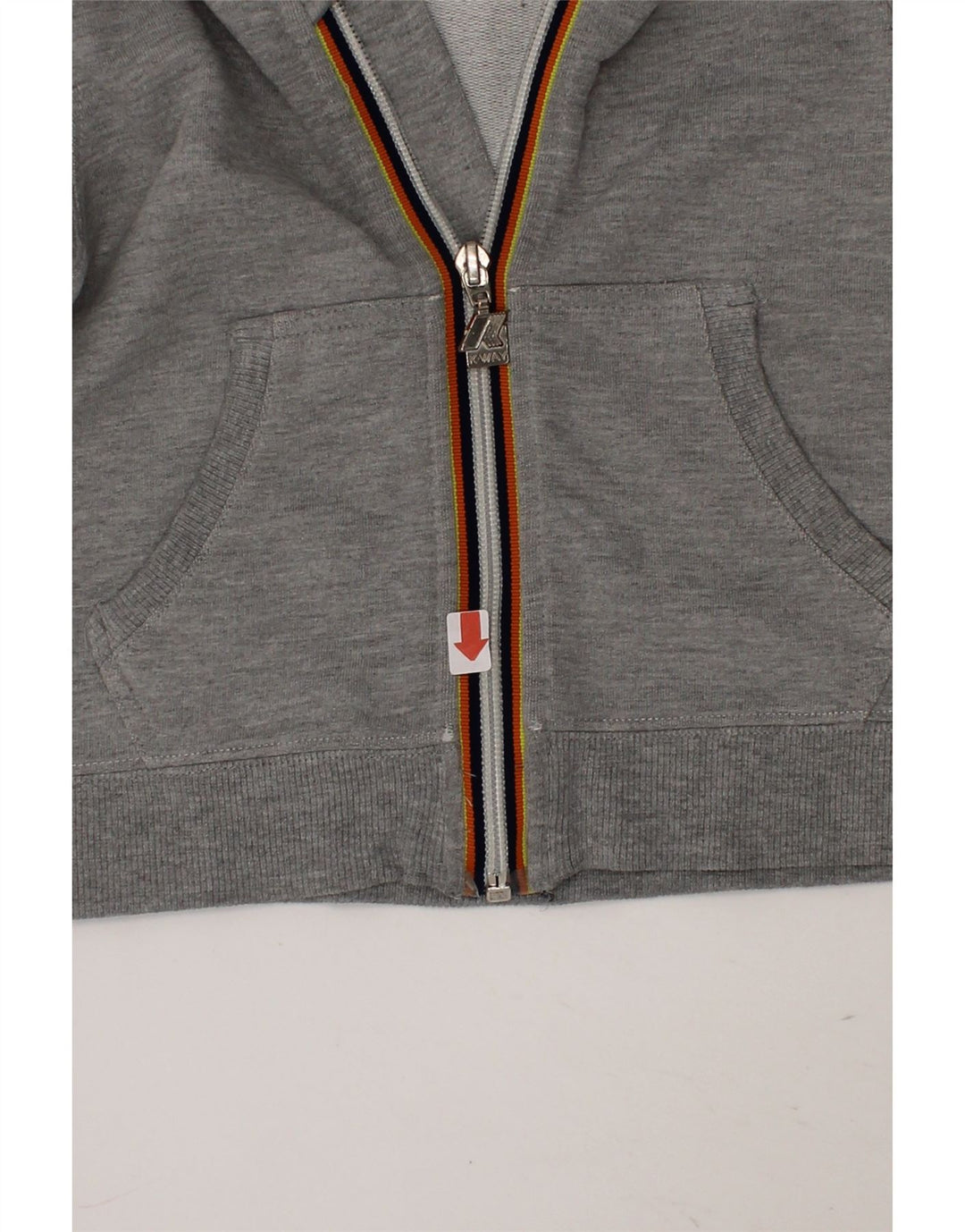 K-WAY Girls Zip Hoodie Sweater 3-4 Years Grey Cotton Vintage K-Way and Second-Hand K-Way from Messina Hembry 
