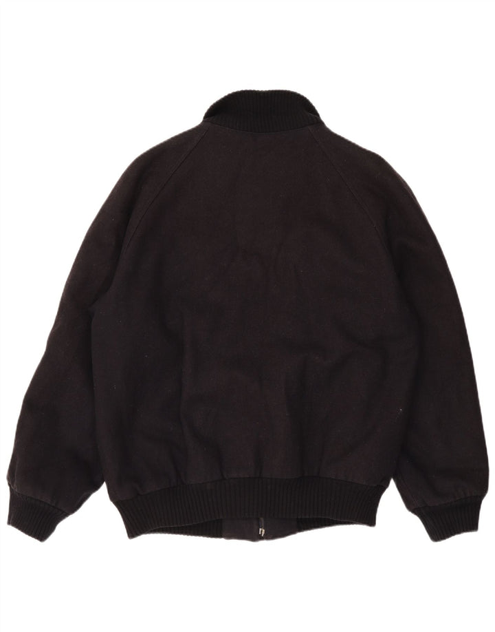 Vintage muška bomber vjetrovka jakna IT 52 XL crna vunena