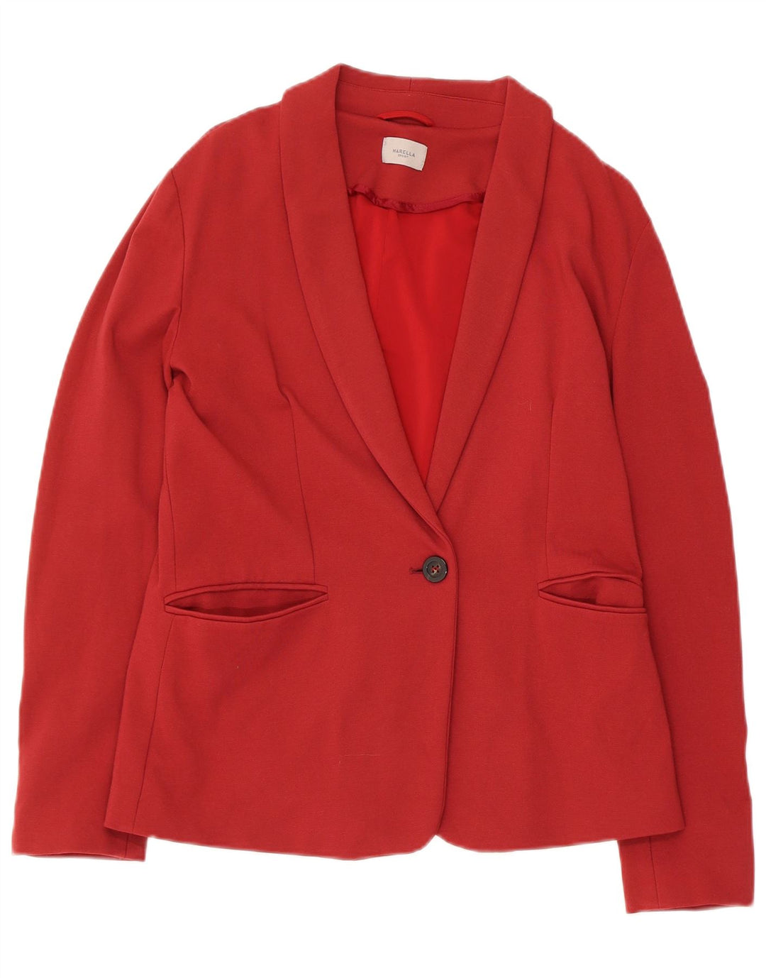 Marella Womens 1 Button Blazer Jacket UK 10 Small Burgundy
