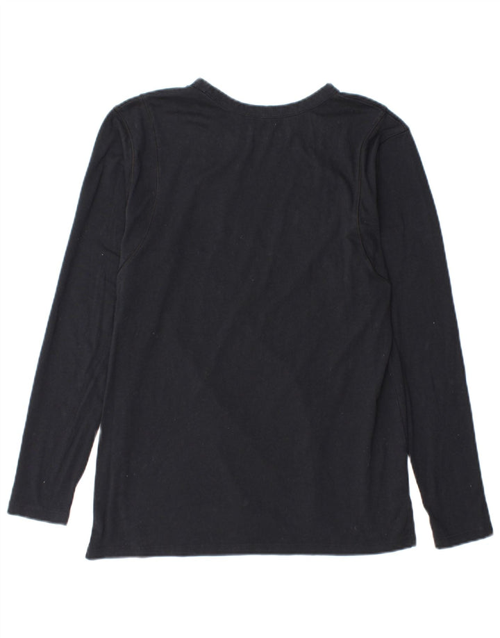 Under Armour Womens Graphic Top Long Sleeve UK 10 Small Navy Blue