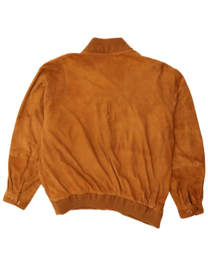 Vintage herre ruskindsjakke UK 42 XL brunt læder