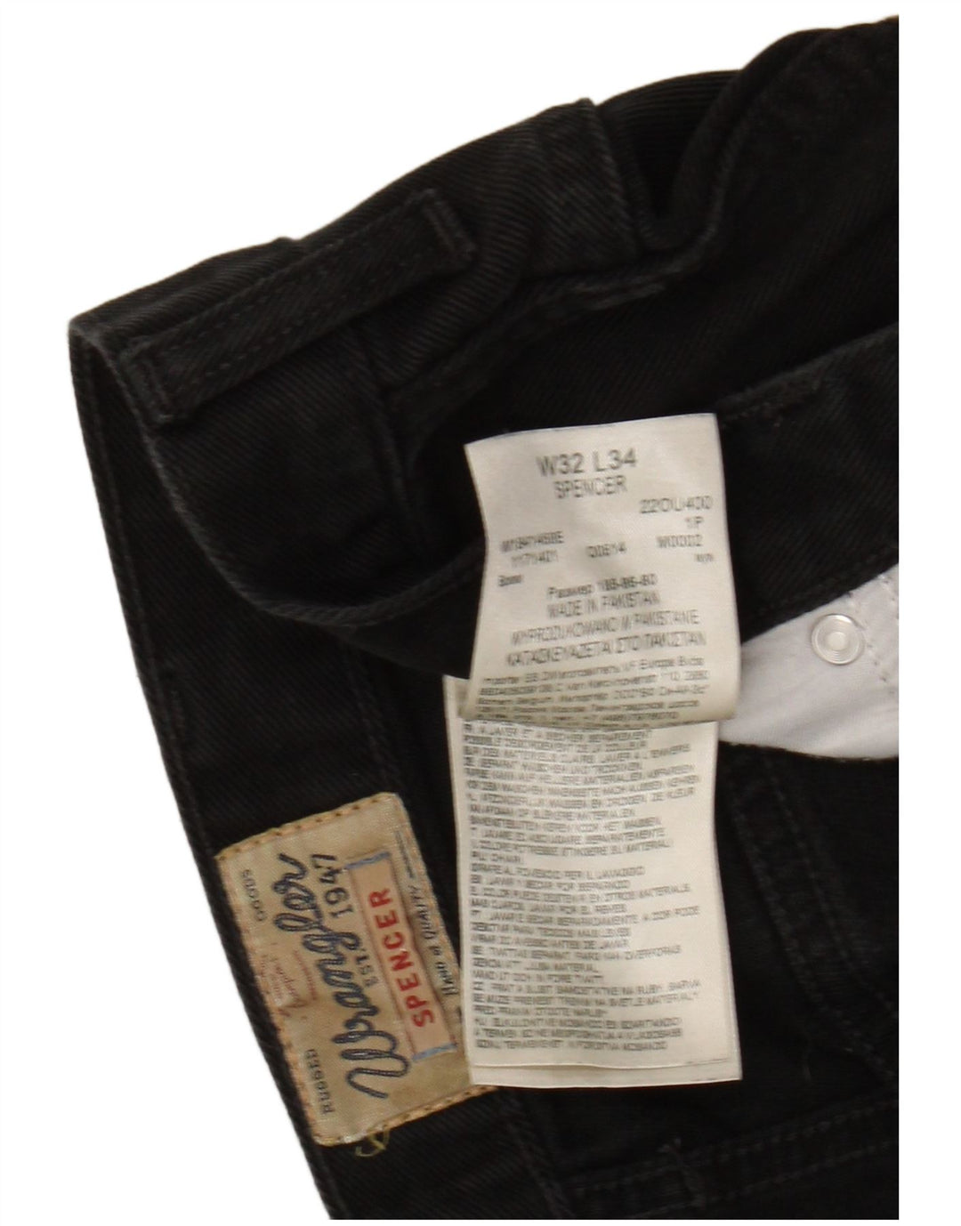 Wrangler Dame Spencer Slim Jeans W32 L34 Sort Bomuld