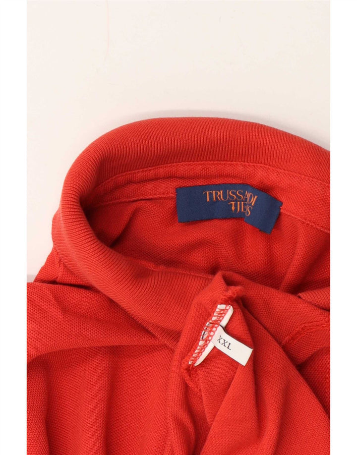 Trussardi Mens Polo Shirt 2XL Red