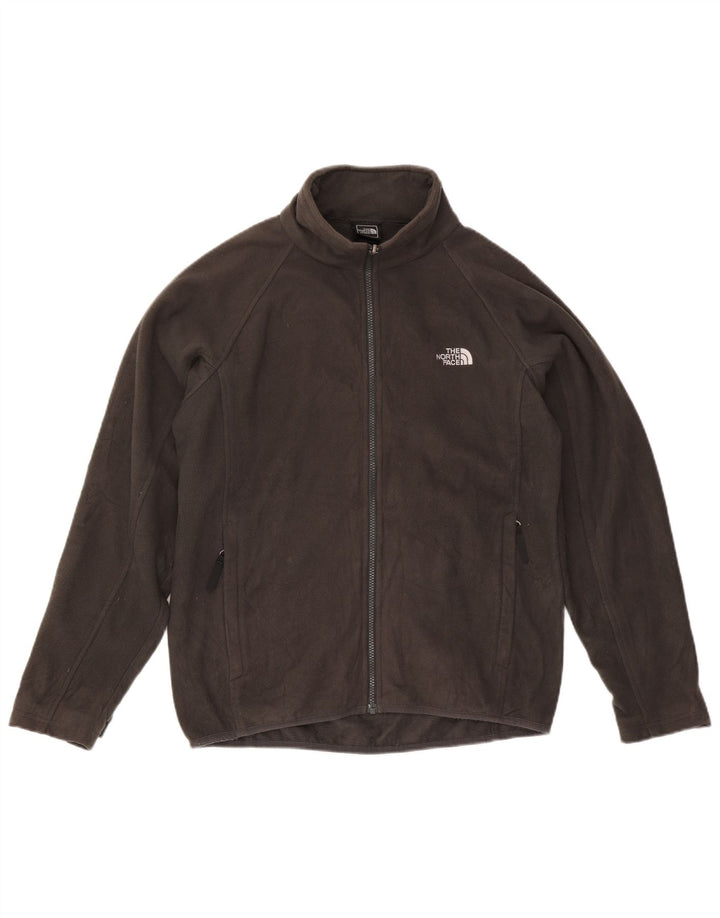 The North Face Mens Fleece Jacket UK 36 Small Grey Polyester