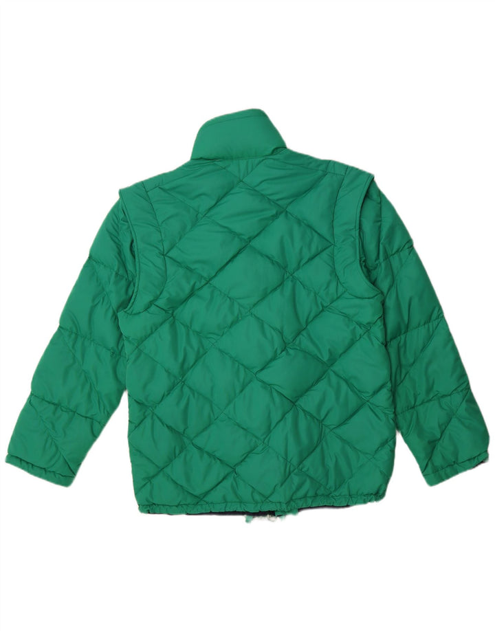 DOLOMITE Mens Hooded Reversible Padded Jacket UK 30 3XS Green Polyester