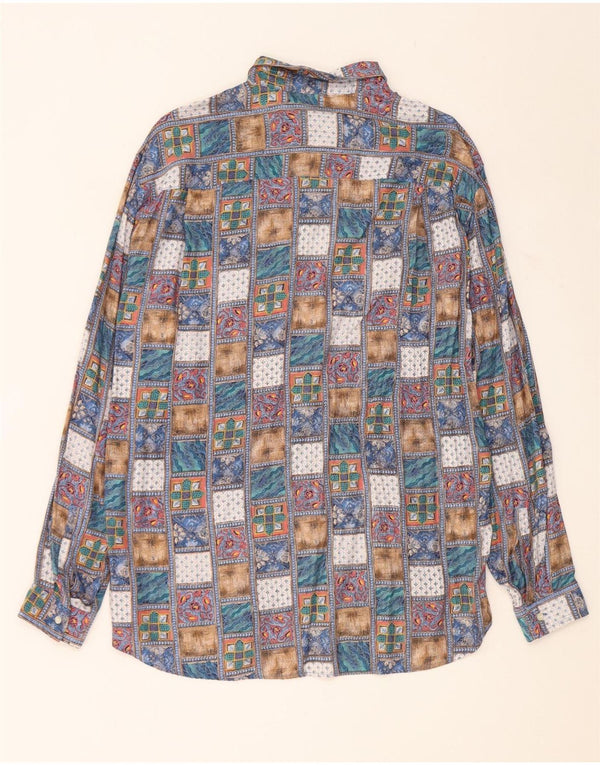 Topman Mens Shirt Large Multicoloured Patchwork Viscose