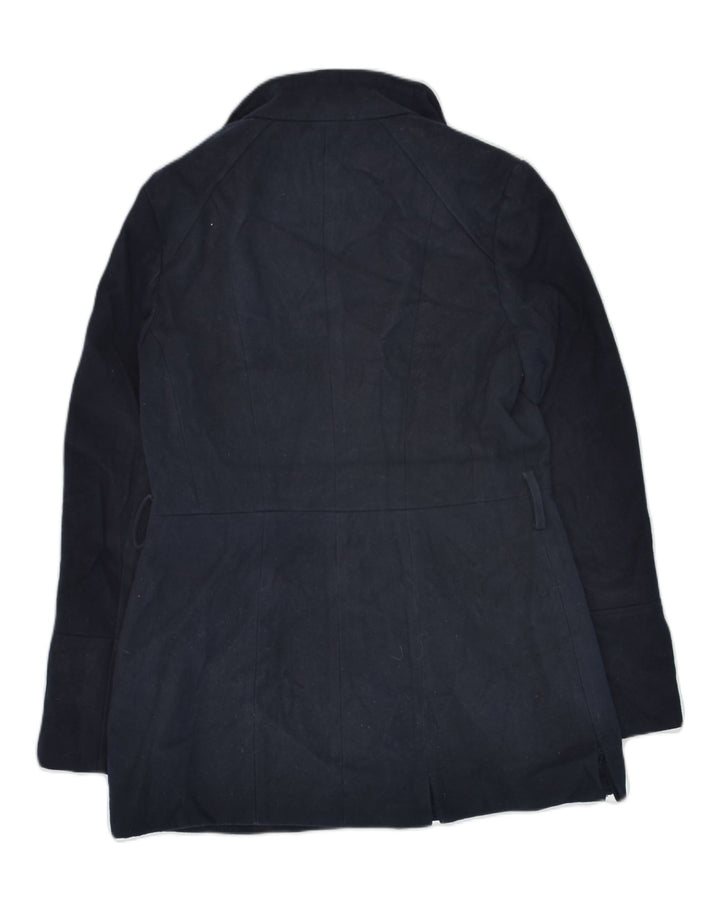 OASIS Womens Overcoat UK 10 Small Navy Blue Polyester | Vintage Oasis | Thrift | Second-Hand Oasis | Used Clothing | Messina Hembry 