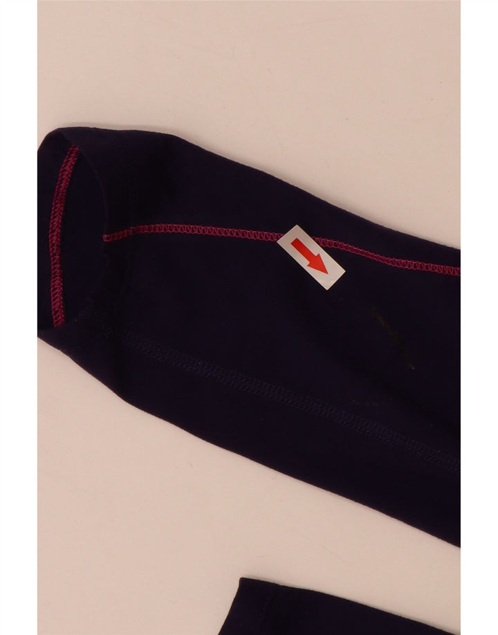 Nike Womens Dri Fit Pullover Tracksuit Top UK 12 Medium Navy Blue Nylon