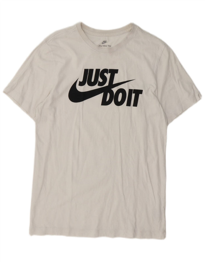 Nike grafisk T-shirt top til mænd, lille hvid bomuld