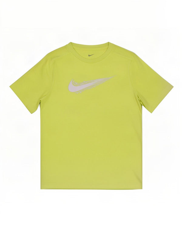 Nike Boys Dri Fit Graphic Camiseta Top 12-13 años Grande Verde Poliéster