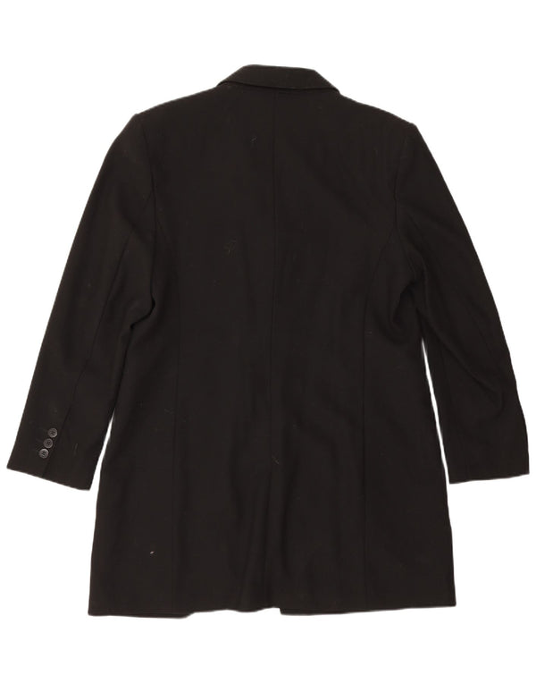 Marks & Spencer Womens Overcoat UK 16 Large Black New Wool