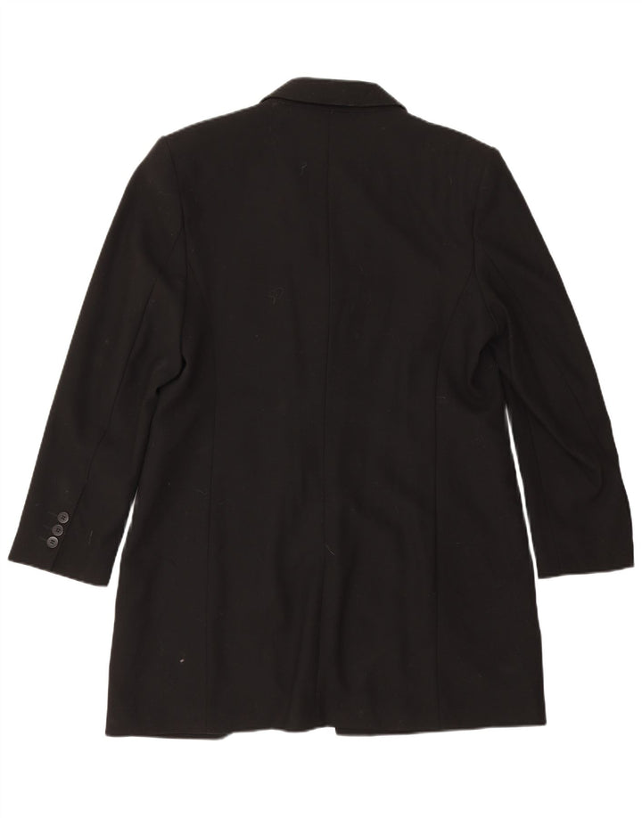 Marks & Spencer Womens Overcoat UK 16 Large Black New Wool