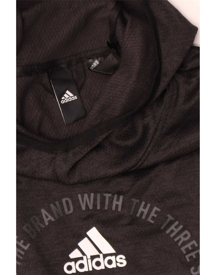 Adidas Mens Climawarm Graphic Hoodie Jumper Medium Black Polyester