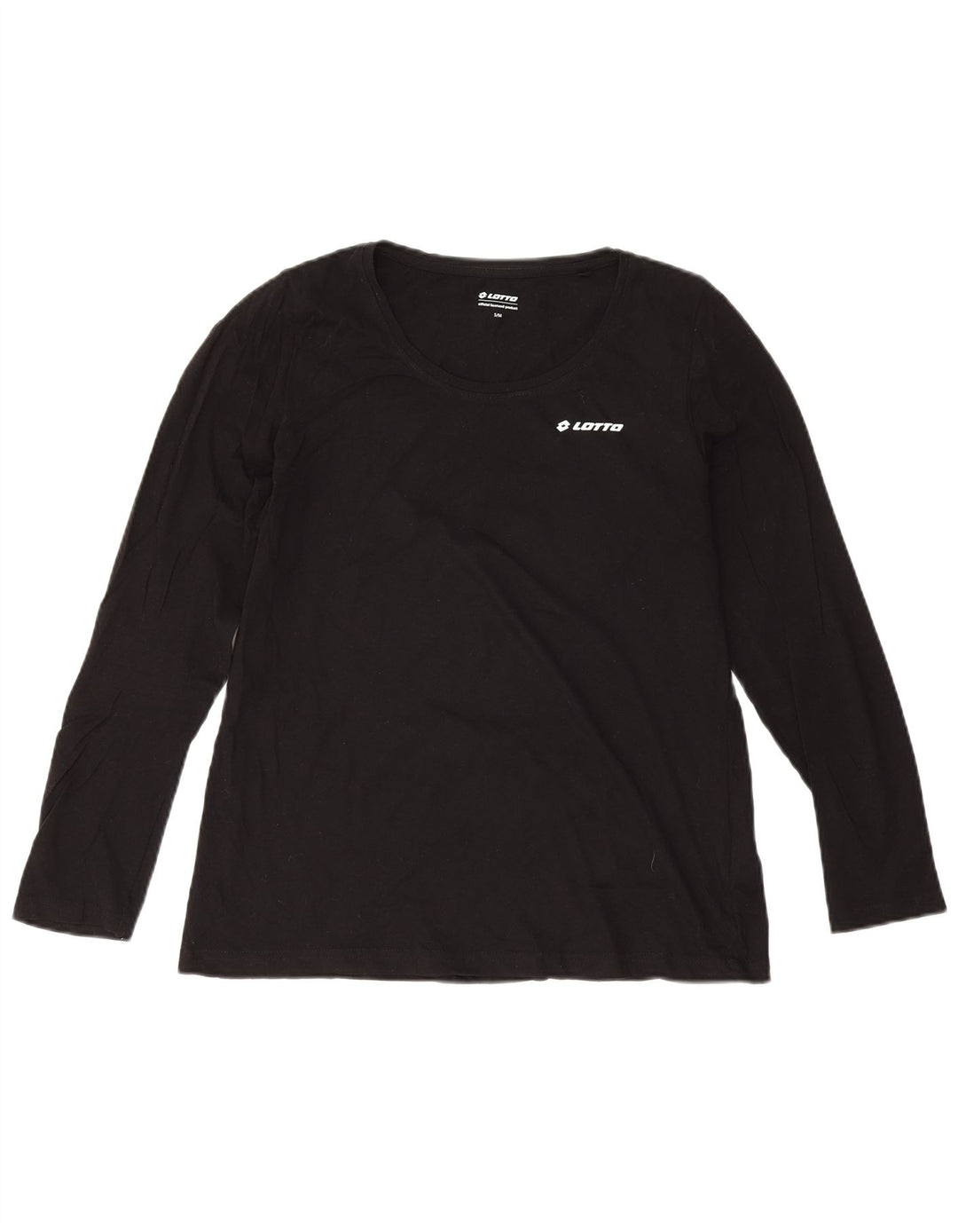 Lotto Womens Oversized Top Long Sleeve UK 10 Small Black Cotton