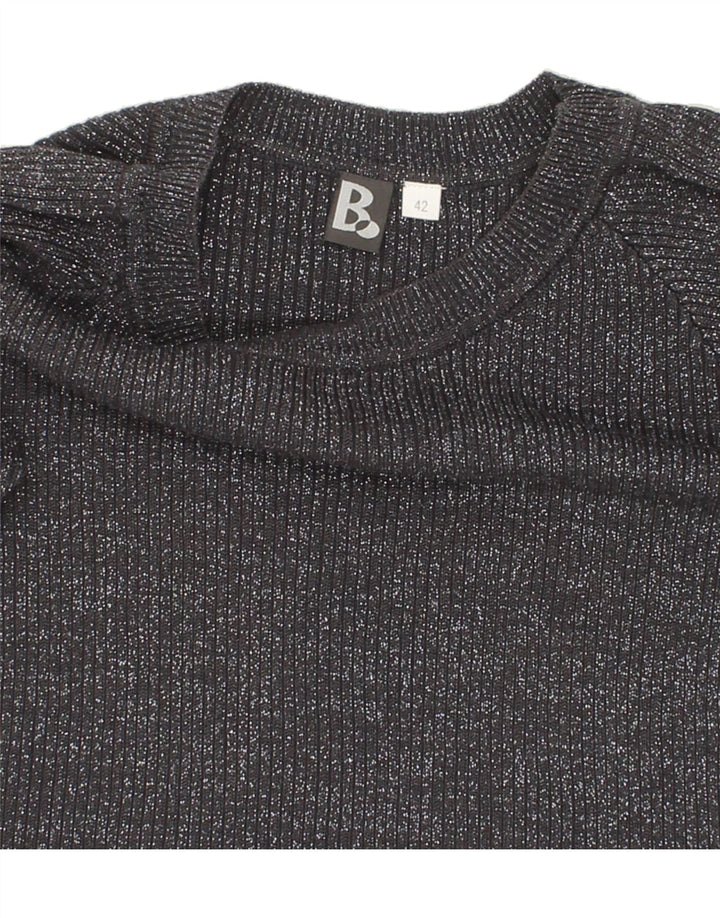 VINTAGE Womens 3/4 Sleeve Boat Neck Jumper Sweater IT 42 Medium Grey Vintage Vintage and Second-Hand Vintage from Messina Hembry 