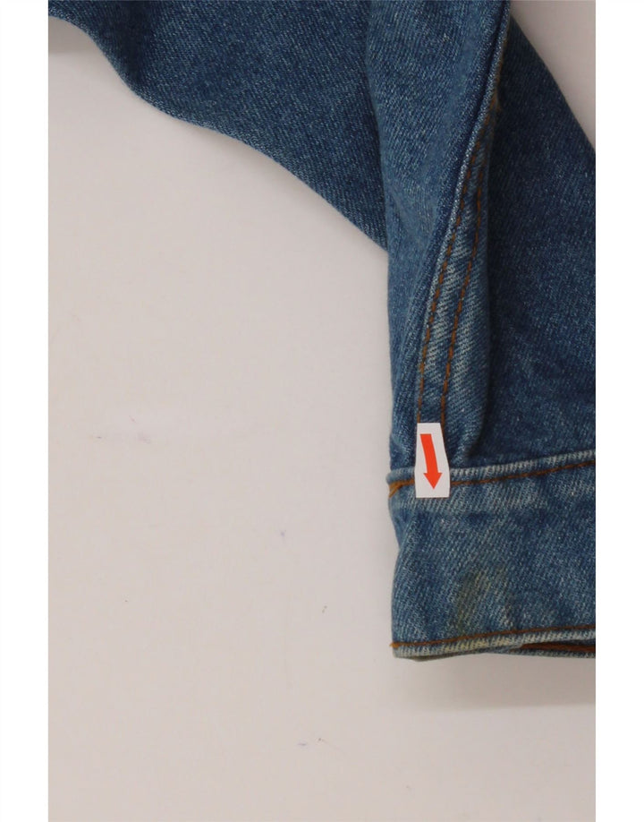 VINTAGE Mens Denim Jacket UK 38 Medium Blue Cotton