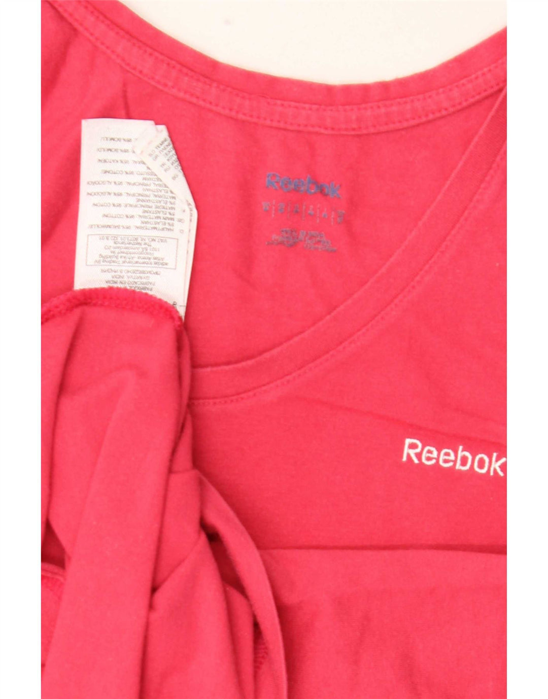 Canotta Reebok da donna UK 12 cotone rosa medio