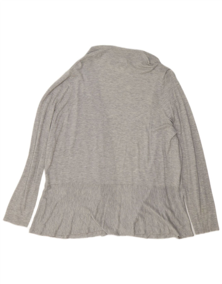 MARKS & SPENCER Womens Open Cardigan Sweater UK 20 2XL Grey Flecked