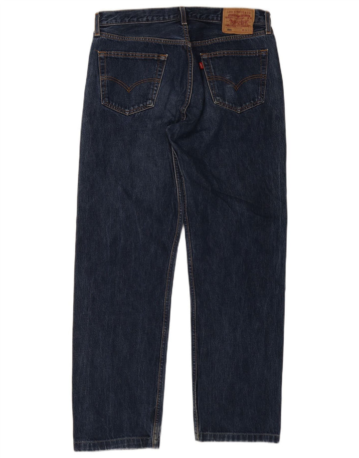 Levi's Mens 501 Straight Jeans W36 L32 Blue Cotton