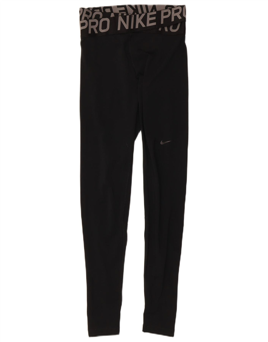 Nike Womens Dri Fit Graphic Leggings UK 8 Small Black Colourblock Polyester