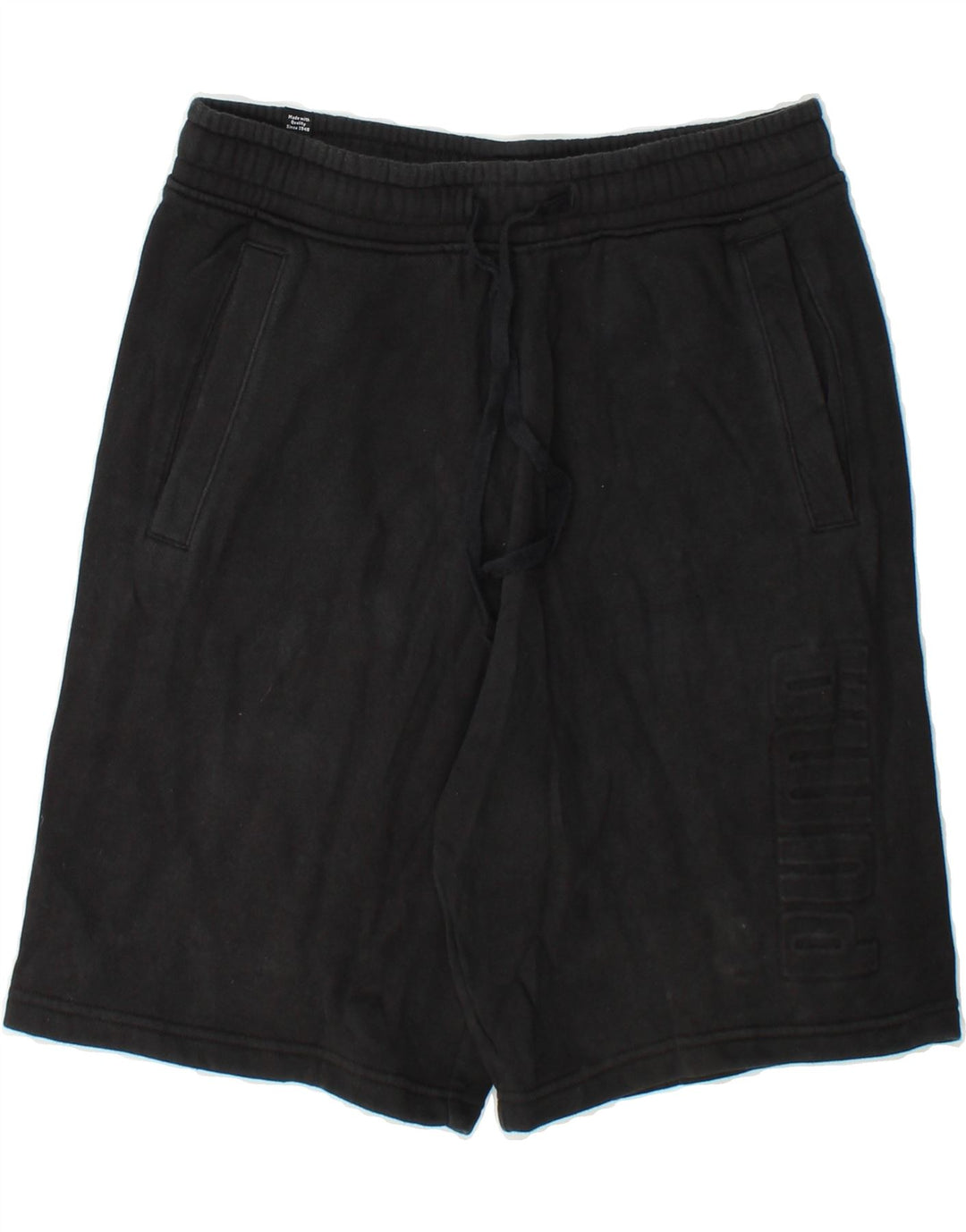 PUMA Mens Graphic Sport Shorts Small  Black Cotton Vintage Puma and Second-Hand Puma from Messina Hembry 