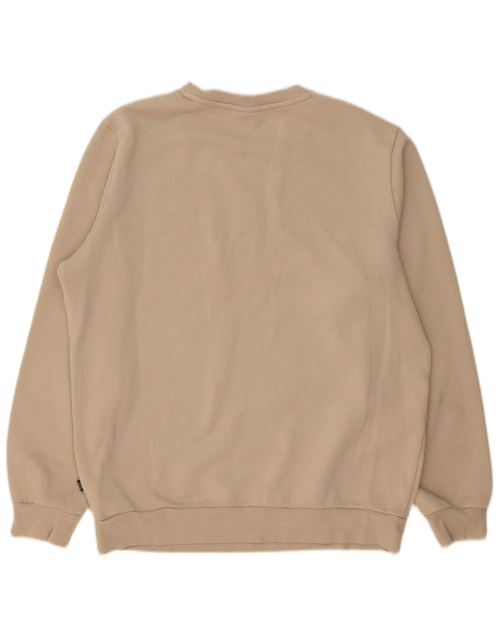 PUMA Mens Sweatshirt Jumper Medium Beige Cotton
