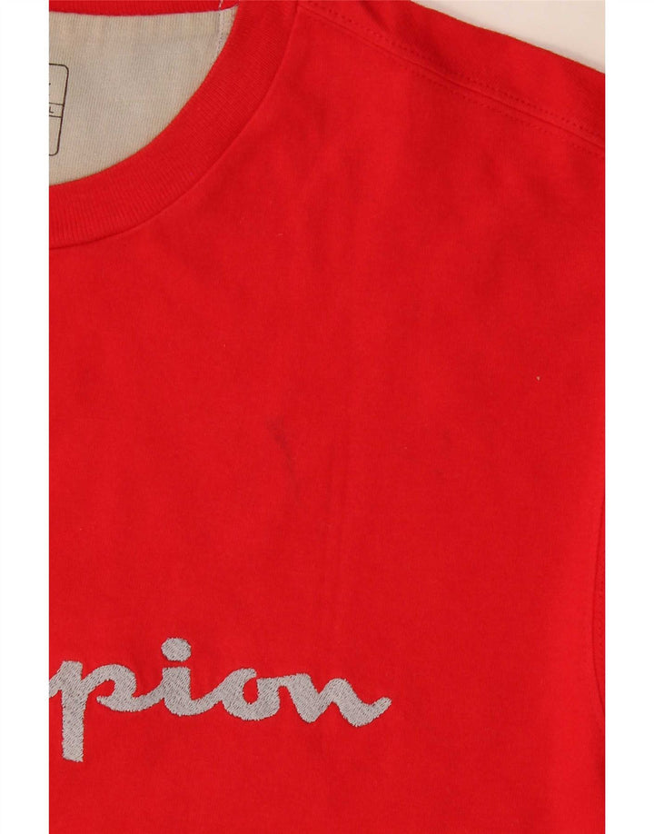 Camiseta gráfica masculina Champion Top Médio Vermelho