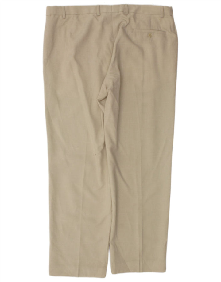 Marks & Spencer Herre Straight Regular Fit Suit Bukser W38 L31 Beige ternet