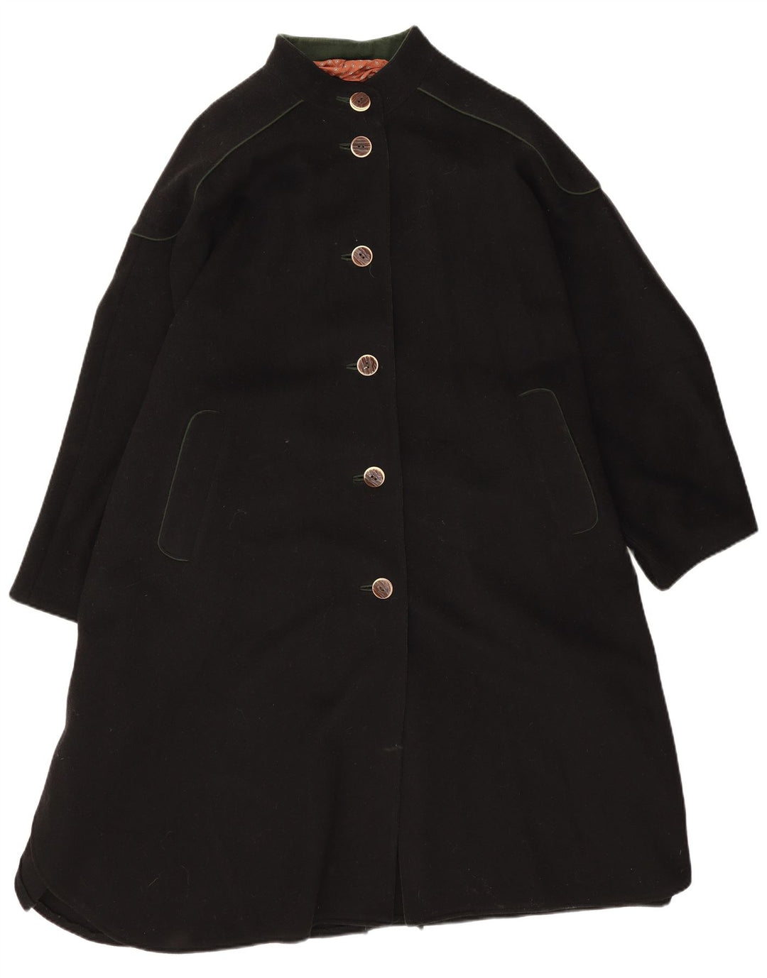 Pischl Womens Poncho Coat One Size Black Wool