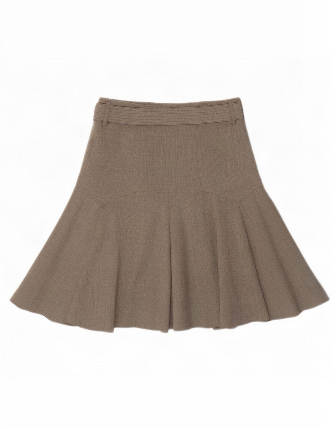 Marks & Spencer Damen ausgestellter Rock UK 12 Medium W30 Beige Polyester